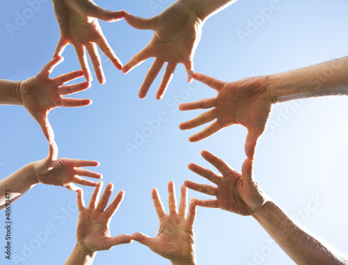 Photo: sky and hands sky and hands