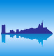 Vektor: Detailed vector Marseille silhouette skyline Detailed vector Marseille silhouette skyline