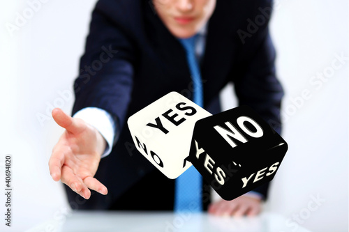 Illustration: Dice as symbol of risk and luck Dice as symbol of risk and luck