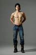Full length casual health body of man.