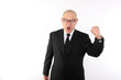 Angry business executive in a suit.