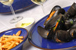 Wine steamed mussels