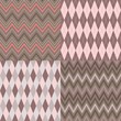 Set of four argyle and chevron patterns