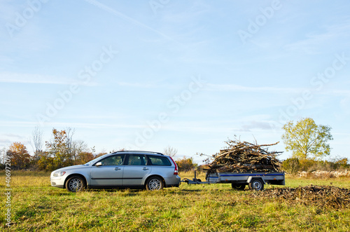 Photo: Loaded trailer Loaded trailer