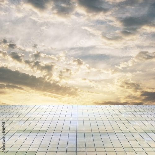 Photo: sunset sky and floor sunset sky and floor