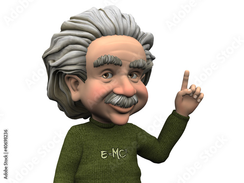 Illustration: Cartoon Albert Einstein having an idea. Cartoon Albert Einstein having an idea.
