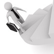 leadership concept on white background. Isolated 3D image leadership concept on white background. Isolated 3D image