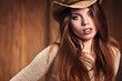 sexy woman with cowboy hat sexy woman with cowboy hat