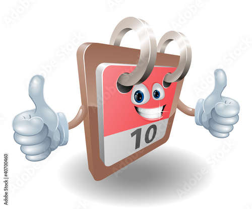 Vetor: Calendar character cartoon Calendar character cartoon