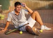 Handsome tennis player