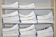 Documents folder on a shelf.