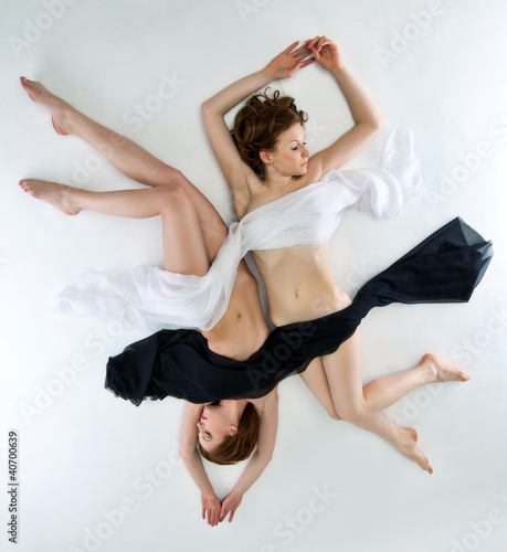 Photo: Beauty naked woman yin yang position Beauty naked woman yin yang position