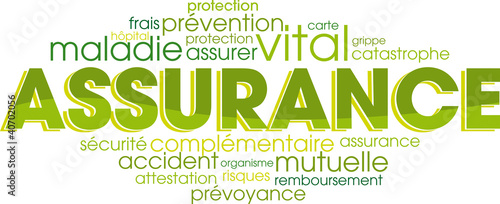Vector: nuage de mots assurance nuage de mots assurance