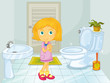 Girl in the bathroom