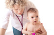 Doctor and baby patient.