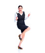 Happy business woman.