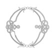 A Celtic Knot-work Capital Letter O Stylized Outline
