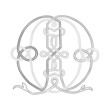 A Celtic Knot-work Capital Letter M Stylized Outline