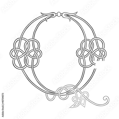 Vector: A Celtic Knot-work Capital Letter Q Stylized Outline A Celtic Knot-work Capital Letter Q Stylized Outline