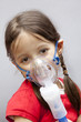 Photo: little girl with nebulizer little girl with nebulizer
