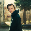 a handsome man on the street