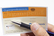 Organspendeausweis
