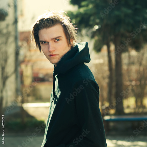 Photo: a handsome man on the street a handsome man on the street