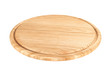 wooden plate for meat and vegetable on white background