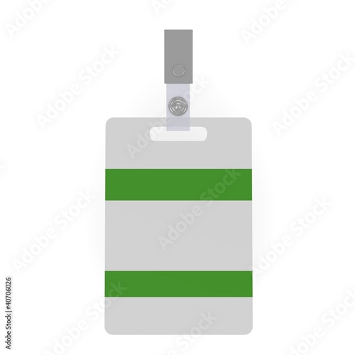 Illustration: 3d render of ID badge 3d render of ID badge