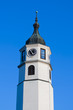 Clock tower in Belgrade with blue sky
