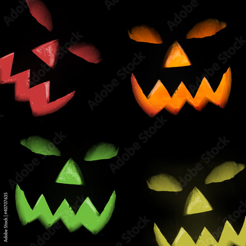 Photo: Halloween pumpkin, isolated on black background Halloween pumpkin, isolated on black background