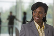 Close-up of an Hispanic businesswoman smiling