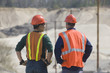 Two engineers at a gravel and asphalt plant