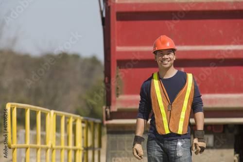 Photo: Engineer at a gravel and asphalt plant Engineer at a gravel and asphalt plant