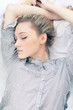 portrait of a beautiful sleeping girl