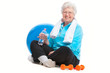 senior woman in gym senior woman in gym