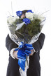 bouquet of blue roses
