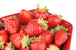 Strawberries in a red bowl Strawberries in a red bowl