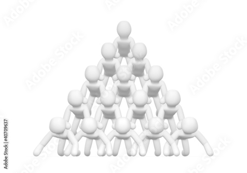 Illustration: Menschliche Pyramide aus 3d Charakteren Menschliche Pyramide aus 3d Charakteren