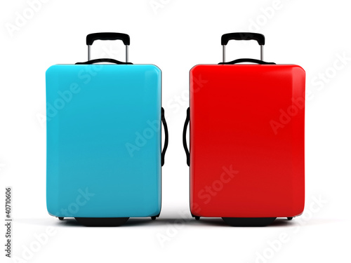 Illustration: Suitcases isolated on a white background. Suitcases isolated on a white background.