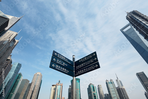 Foto: signpost in shanghai signpost in shanghai
