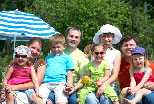 Photo: big family on vacation big family on vacation