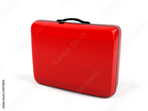Illustration: Suitcase isolated on a white background. Suitcase isolated on a white background.