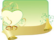 Wedding card with ribbon