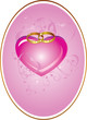 Wedding card with heart