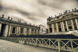 Detail of Piazza San Pietro Architecture in Rome