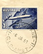 Canceled australian stamp Canceled australian stamp