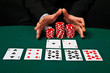 Chip and cards for the poker.