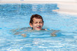 boy swimming in the pool