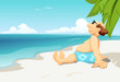 Man on beach